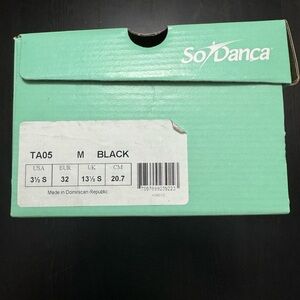 So Danca Black Lace Up Tap Shoe Child Size 3.5